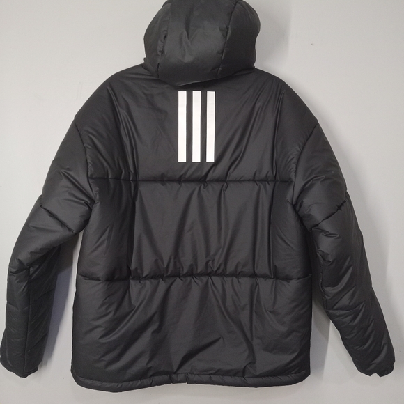 Adidas Men's Vintage Black Puffer zip Up Black Jacket Size Large